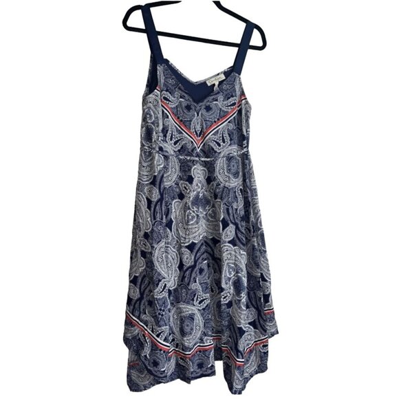 Jessica Simpson Maternity Dress Women's Size Small Boho Paisley Stripe Print Exc - Picture 1 of 3